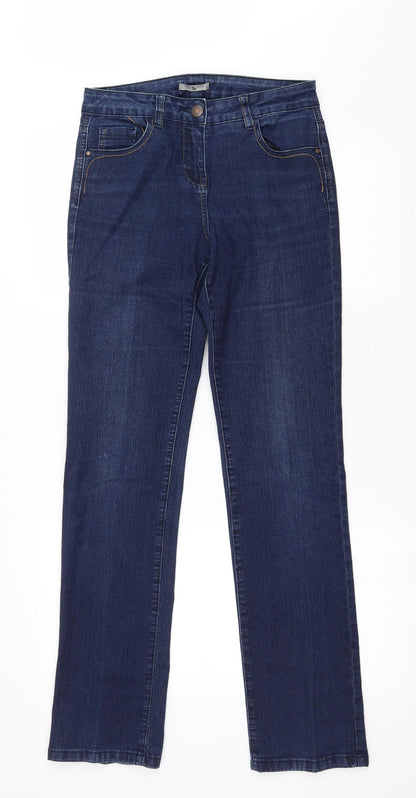 TU Womens Blue Cotton Blend Skinny Jeans Size 8 L29 in Regular Zip