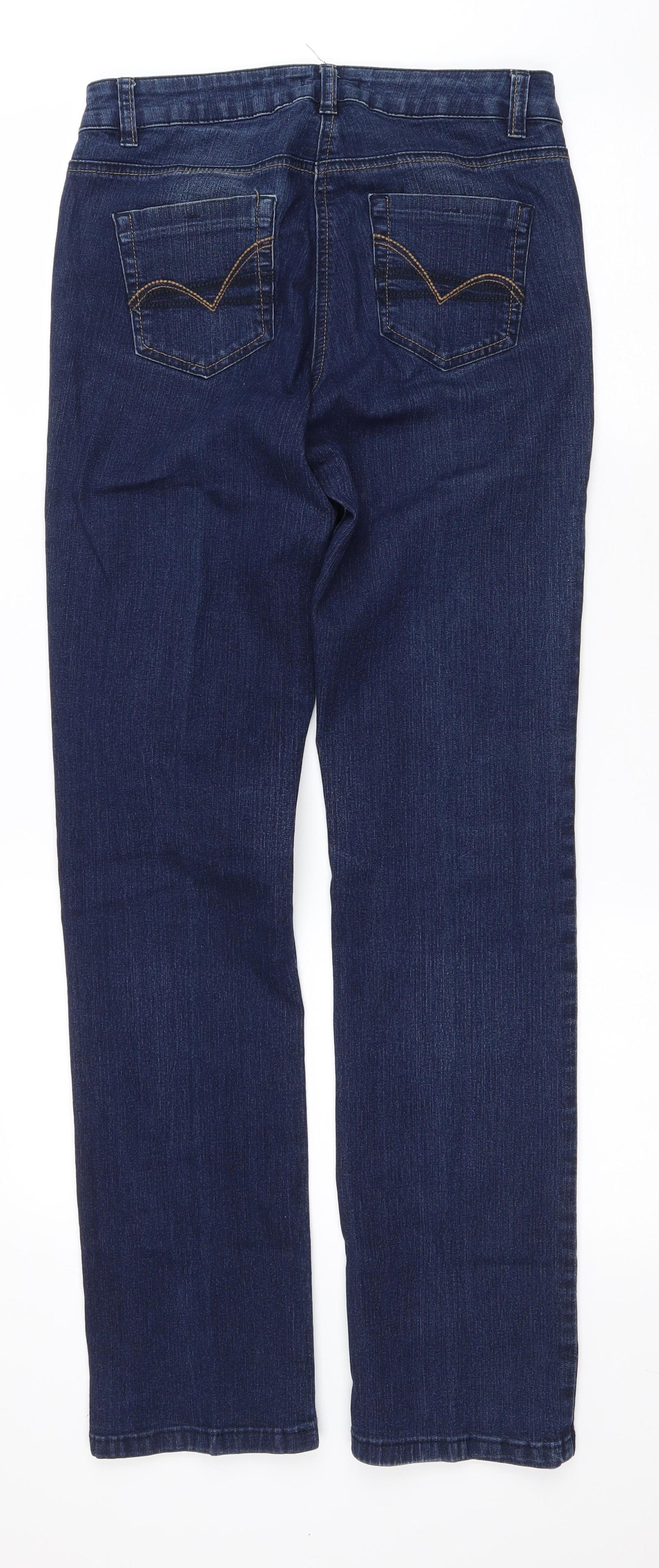 TU Womens Blue Cotton Blend Skinny Jeans Size 8 L29 in Regular Zip