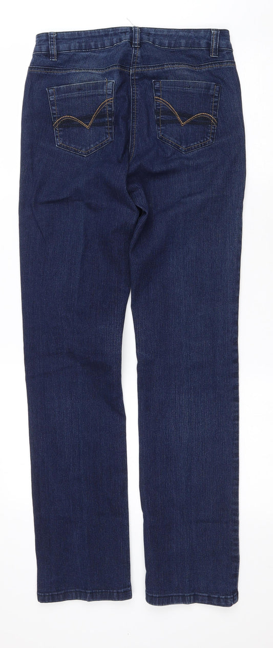 TU Womens Blue Cotton Blend Skinny Jeans Size 8 L29 in Regular Zip