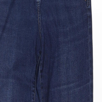 TU Womens Blue Cotton Blend Skinny Jeans Size 8 L29 in Regular Zip