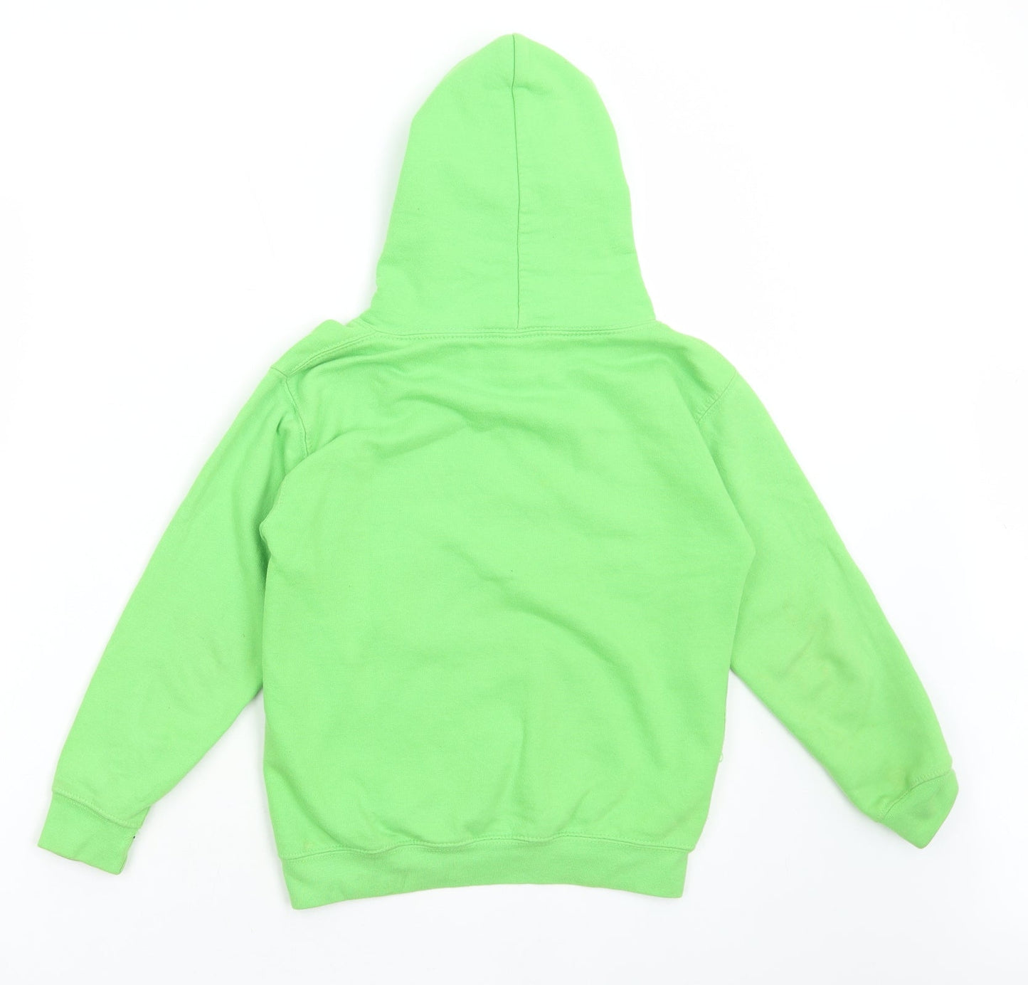 Just Hoods Girls Green Cotton Pullover Hoodie Size 7-8 Years Pullover