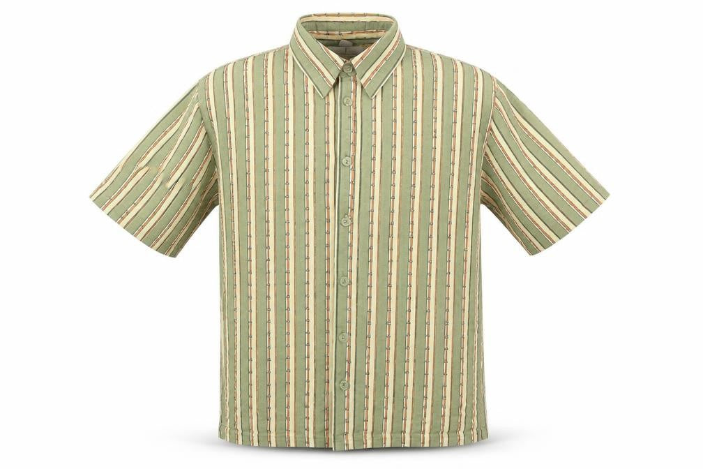 Mens UK Size S Essentials Multicoloured  Button-Up Short Sleeve Casual Shirt
