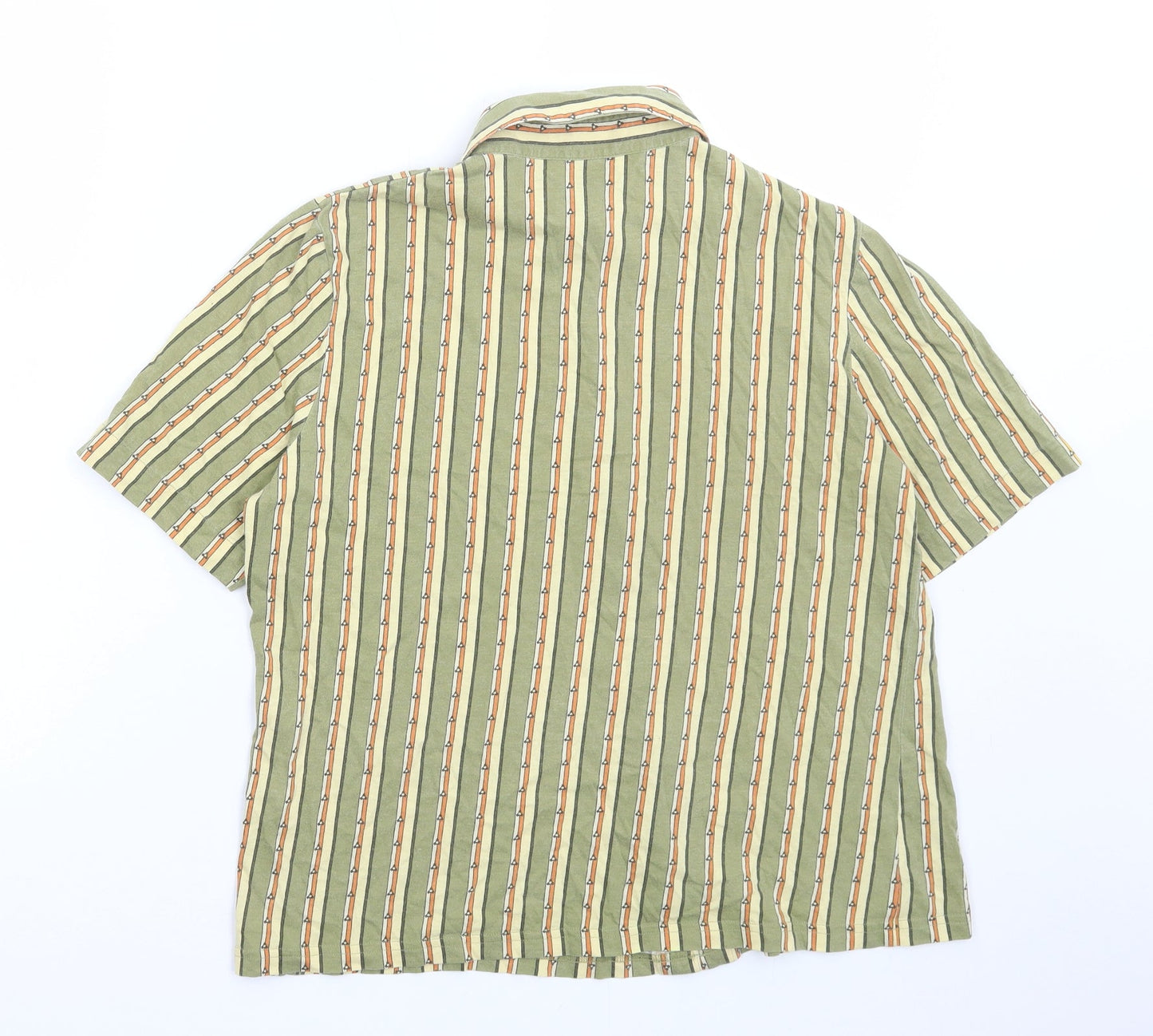 Mens UK Size S Essentials Multicoloured  Button-Up Short Sleeve Casual Shirt