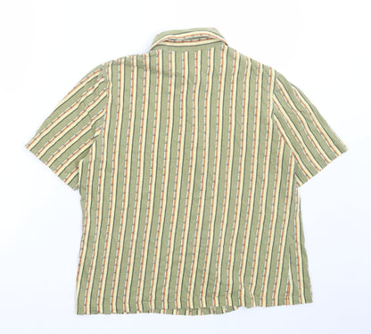Mens UK Size S Essentials Multicoloured  Button-Up Short Sleeve Casual Shirt