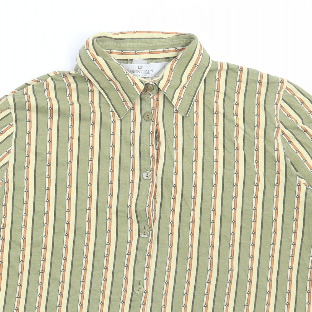 Mens UK Size S Essentials Multicoloured  Button-Up Short Sleeve Casual Shirt