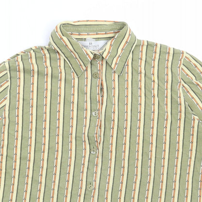 Mens UK Size S Essentials Multicoloured  Button-Up Short Sleeve Casual Shirt