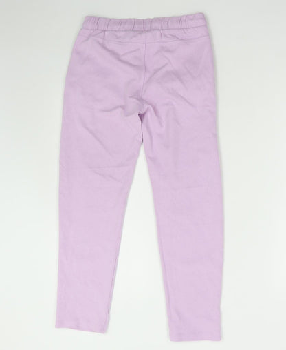 Blue Seven Girls Purple Polyester Jogger Trousers Size 14 Years Regular Drawstring