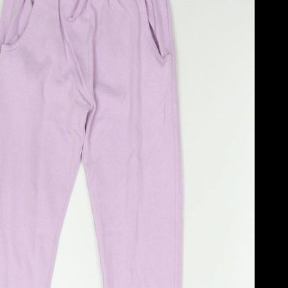 Blue Seven Girls Purple Polyester Jogger Trousers Size 14 Years Regular Drawstring
