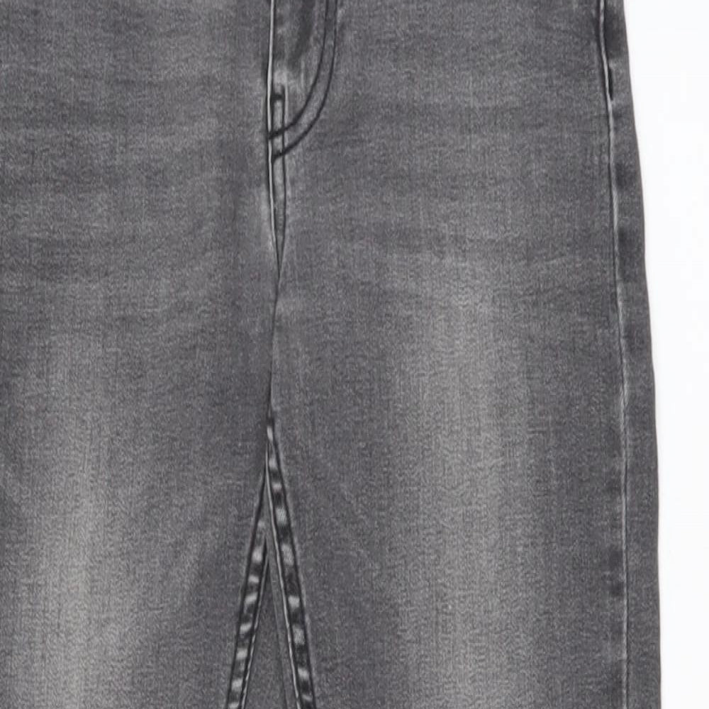 NEXT Boys Grey Cotton Skinny Jeans Size 9 Months Regular Button