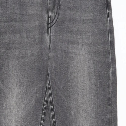NEXT Boys Grey Cotton Skinny Jeans Size 9 Months Regular Button