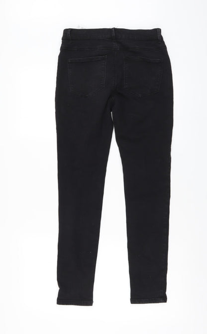 Only Womens Black Cotton Skinny Jeans Size M L28 in Regular Button