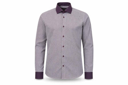 River Island Mens Purple Check Cotton Button-Up Size S Collared Button