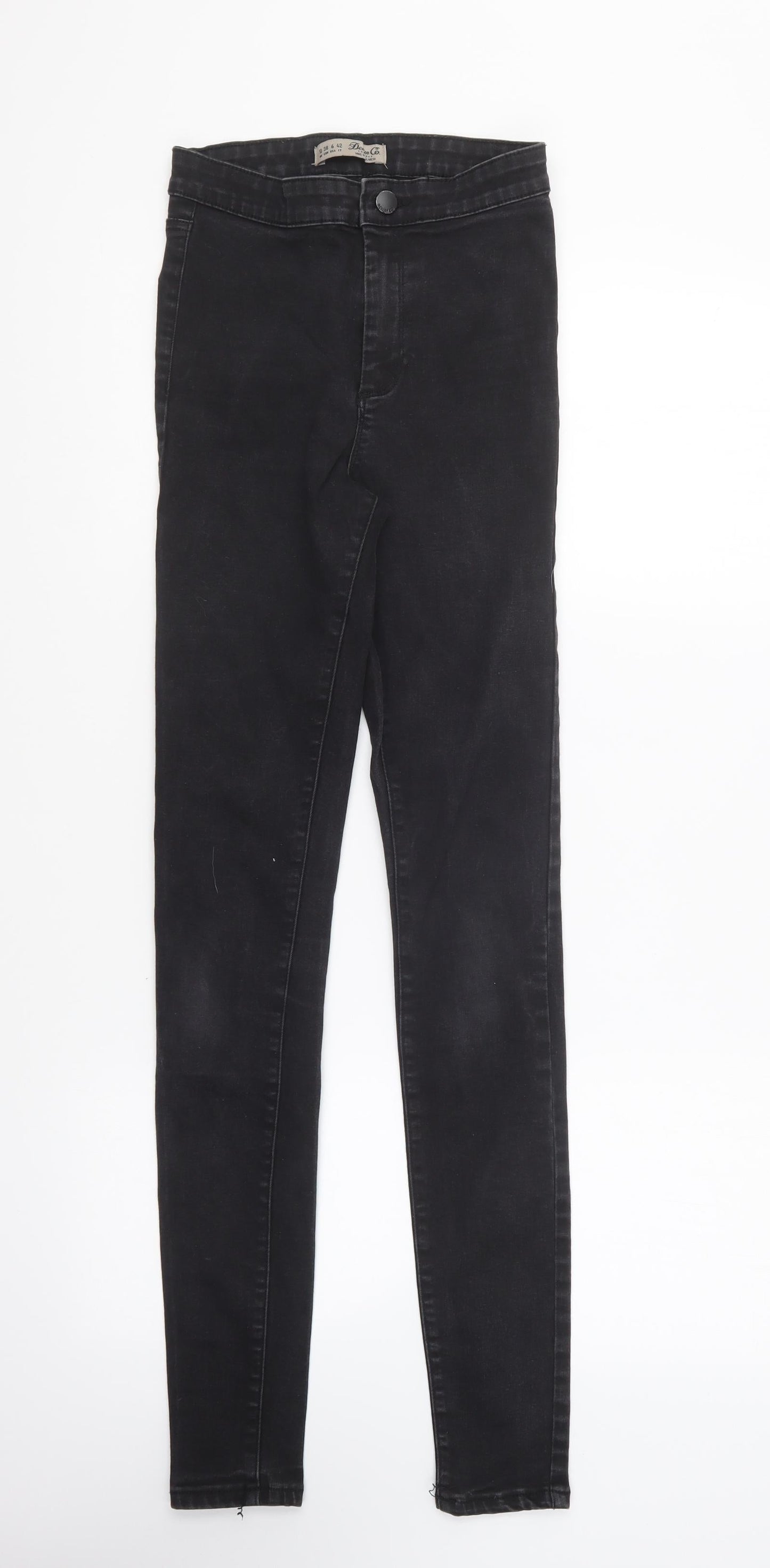 Denim & Co. Womens Black Cotton Skinny Jeans Size 10 L30 in Regular Button