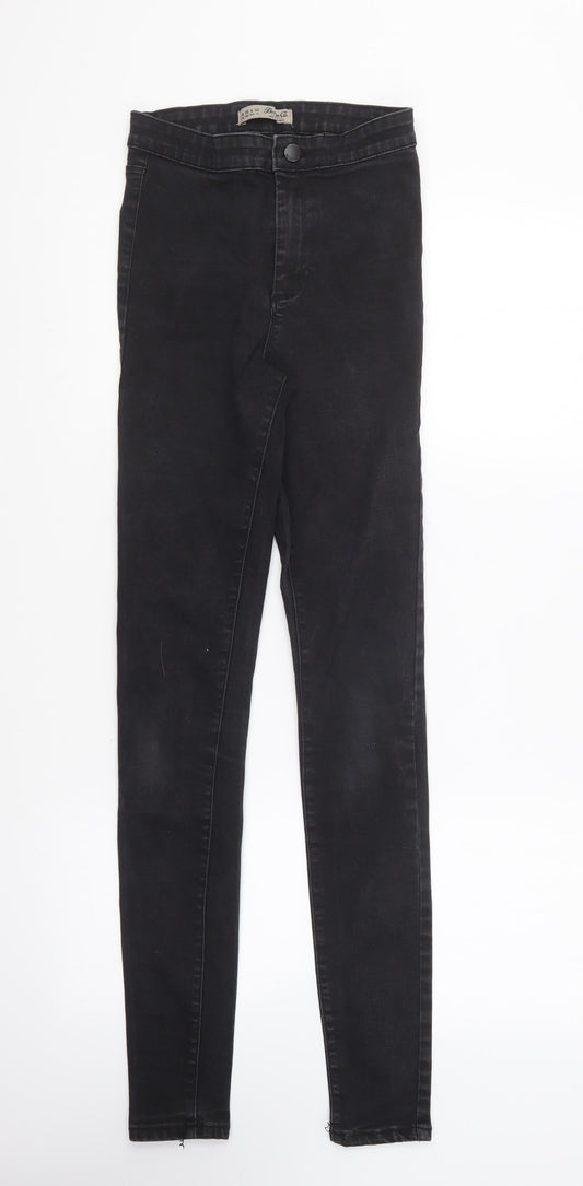 Denim & Co. Womens Black Cotton Skinny Jeans Size 10 L30 in Regular Button