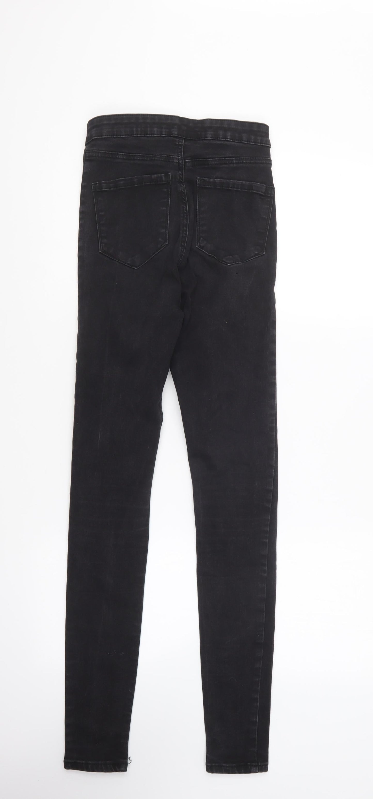 Denim & Co. Womens Black Cotton Skinny Jeans Size 10 L30 in Regular Button