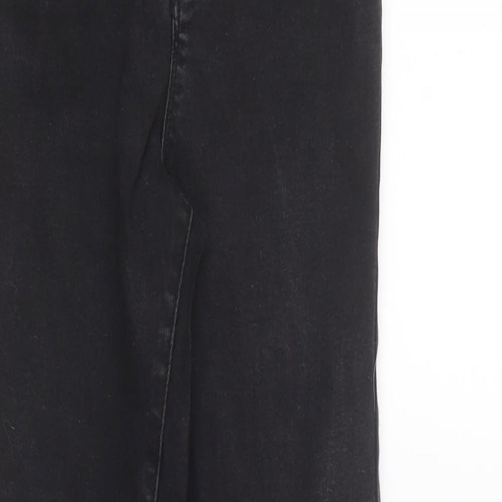 Denim & Co. Womens Black Cotton Skinny Jeans Size 10 L30 in Regular Button