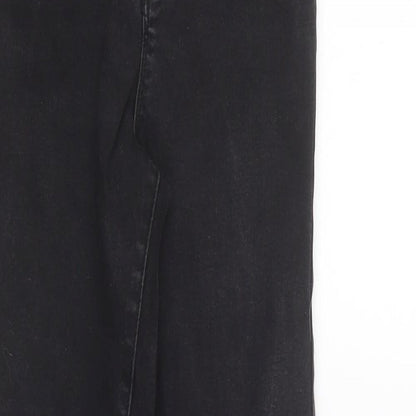 Denim & Co. Womens Black Cotton Skinny Jeans Size 10 L30 in Regular Button