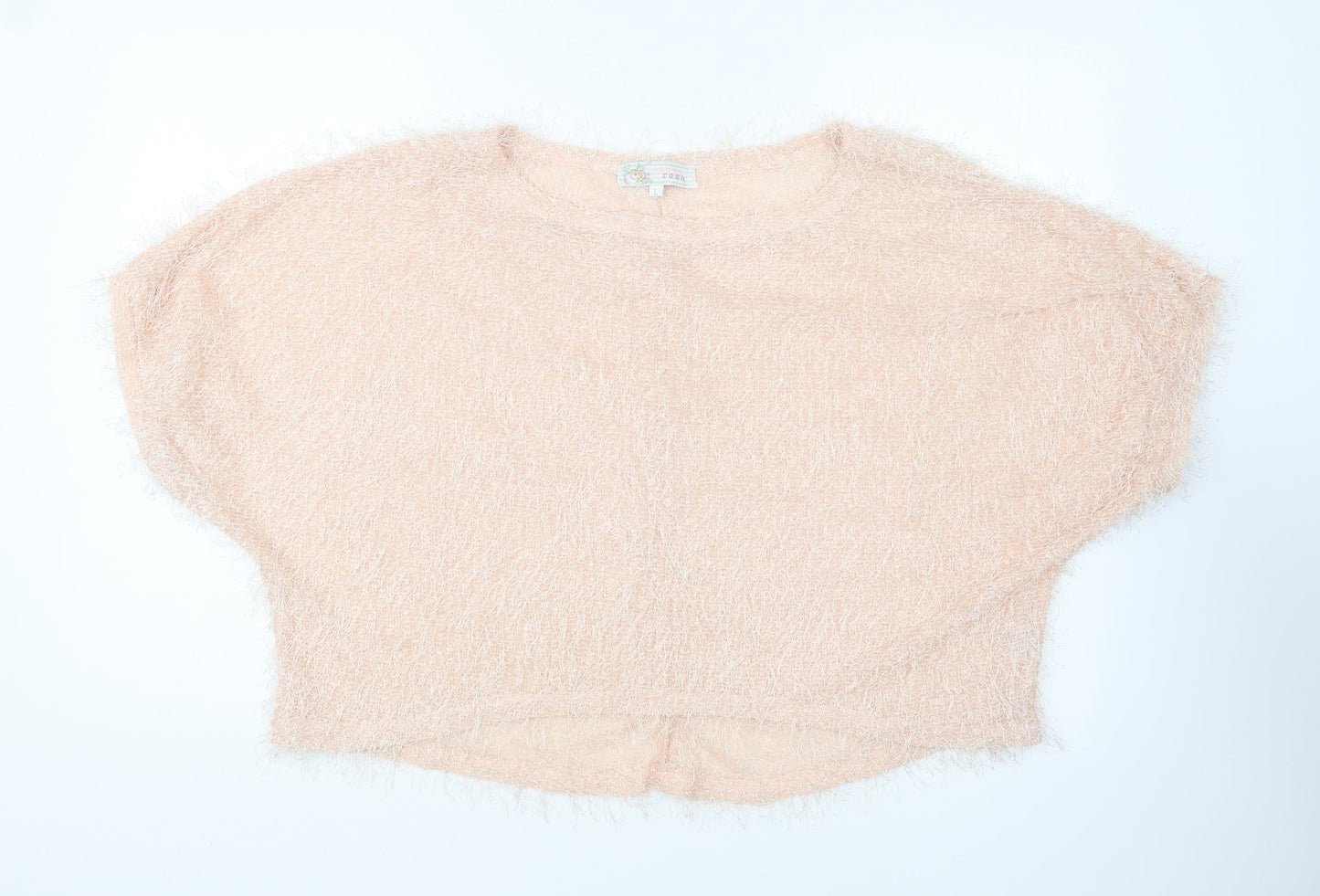 Womens UK Size L Cameo Rose Pink Basic T-Shirt