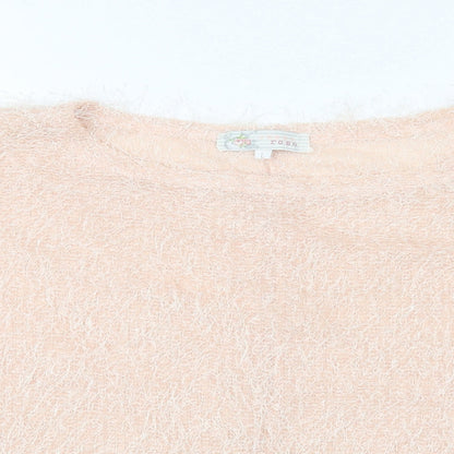 Womens UK Size L Cameo Rose Pink Basic T-Shirt