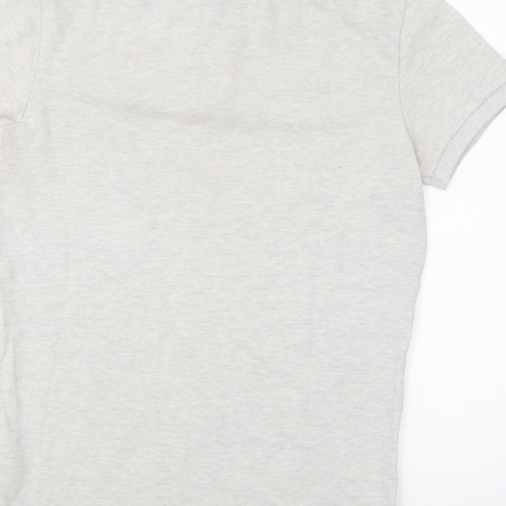 American Eagle Mens Grey Cotton Polo Size XS Collared Button