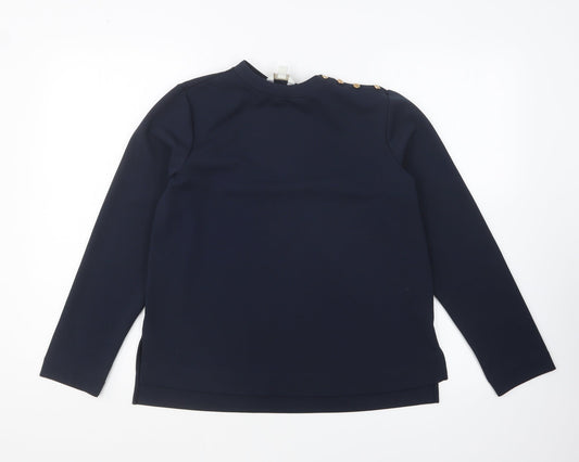 Womens UK Size S Monsoon Blue Basic Blouse