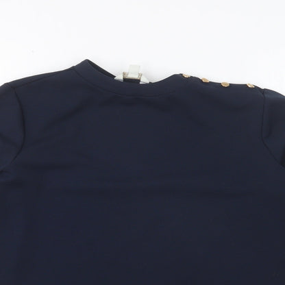 Womens UK Size S Monsoon Blue Basic Blouse