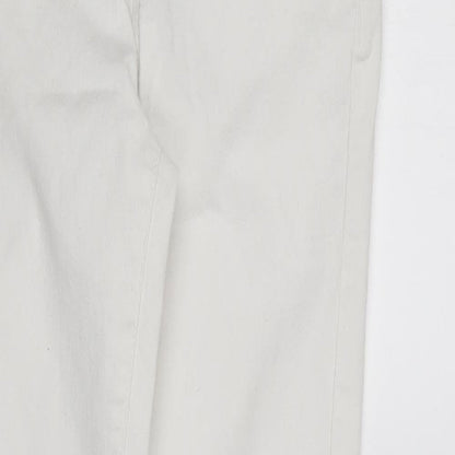 Denim & Co. Womens White Cotton Skinny Jeans Size 8 L28 in Regular Button