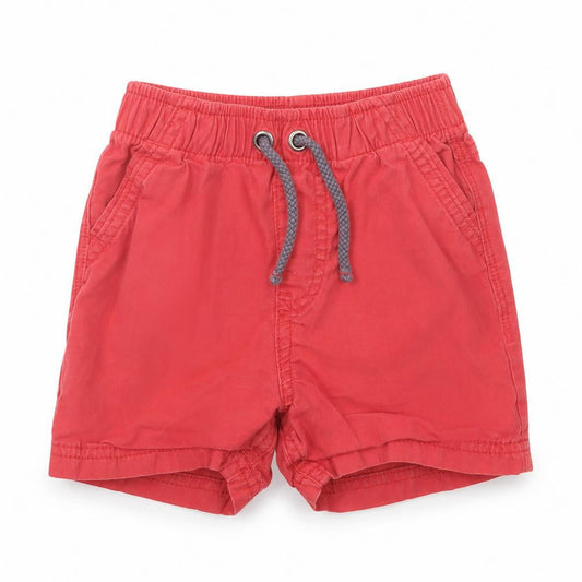 George Boys Red Cotton Cropped Trousers Size 12-18 Months Tie - Shorts