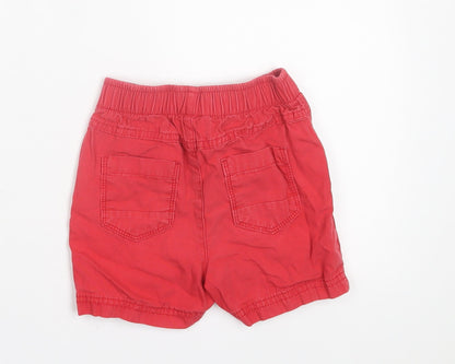 George Boys Red Cotton Cropped Trousers Size 12-18 Months Tie - Shorts
