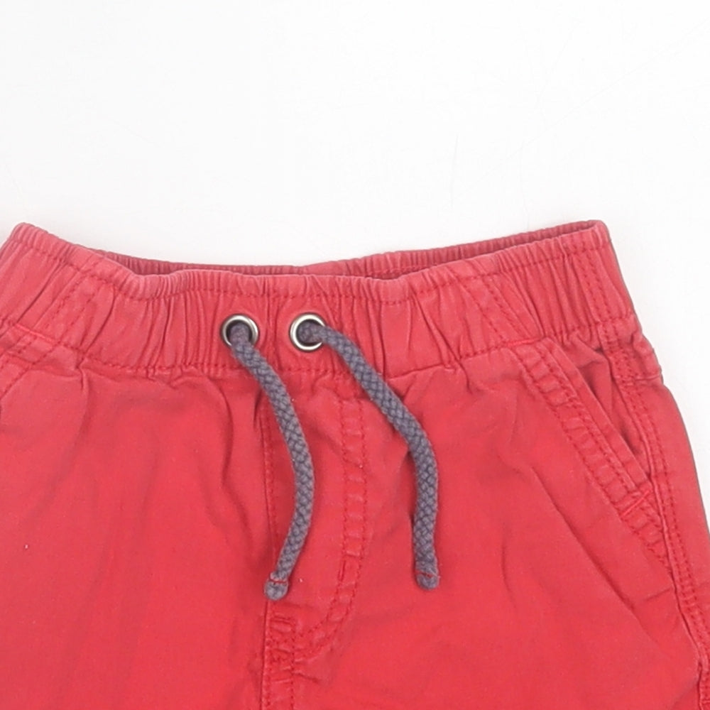 George Boys Red Cotton Cropped Trousers Size 12-18 Months Tie - Shorts