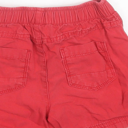 George Boys Red Cotton Cropped Trousers Size 12-18 Months Tie - Shorts