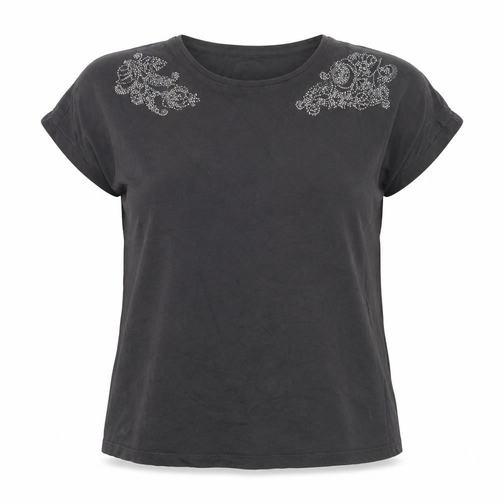 Womens UK Size L RESERVED Grey Basic T-Shirt