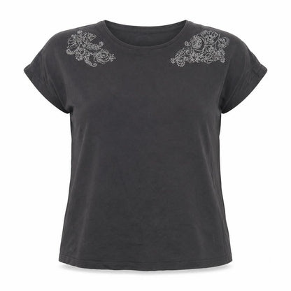Womens UK Size L RESERVED Grey Basic T-Shirt
