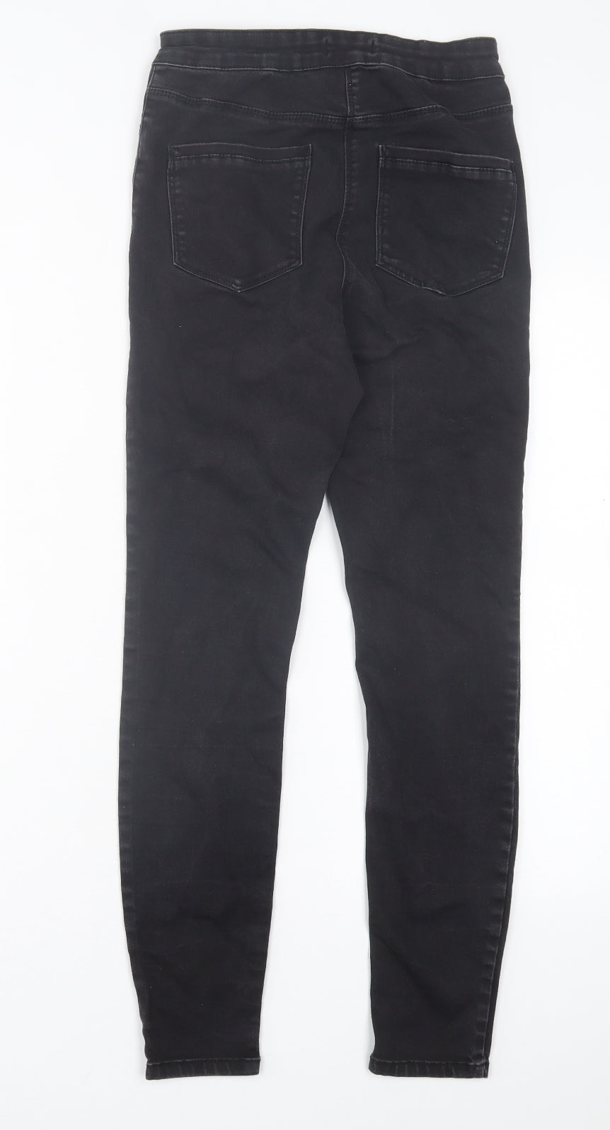 Matalan Womens Black Cotton Skinny Jeans Size 12 L27 in Regular Button