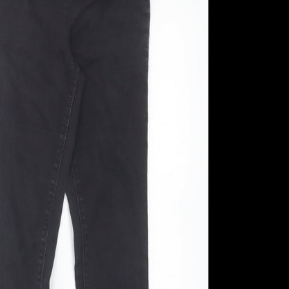 Matalan Womens Black Cotton Skinny Jeans Size 12 L27 in Regular Button