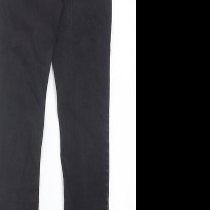 Matalan Womens Black Cotton Skinny Jeans Size 12 L27 in Regular Button