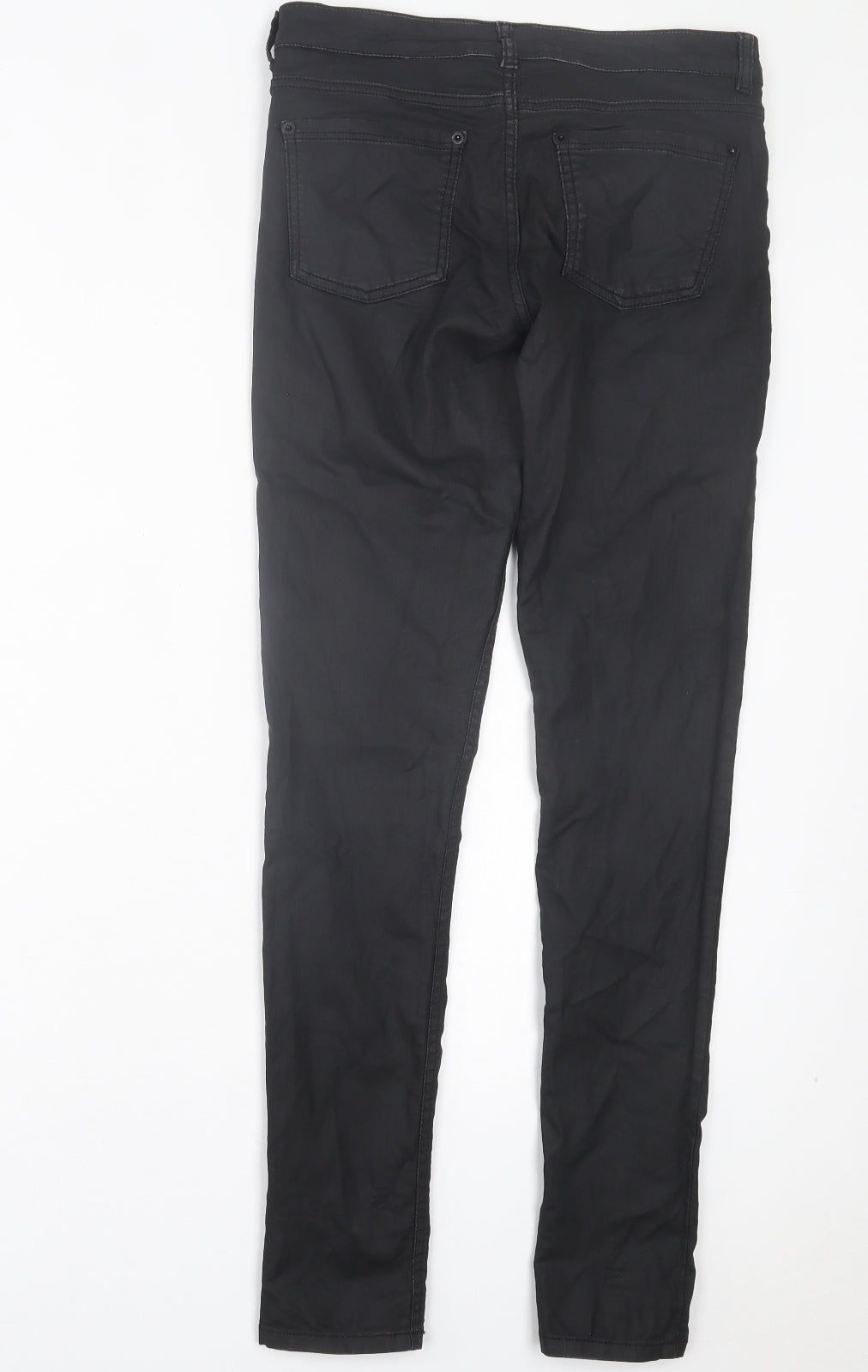 Oasis Womens Black Cotton Skinny Jeans Size 10 L31 in Regular Button