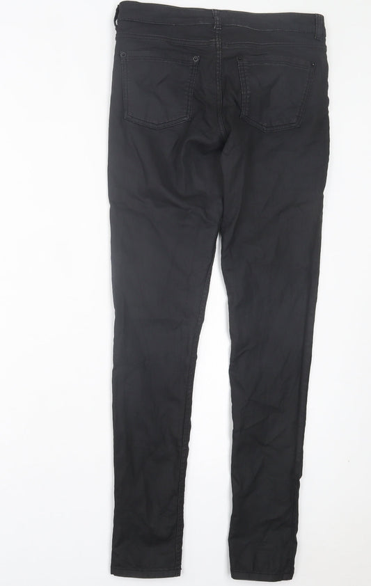 Oasis Womens Black Cotton Skinny Jeans Size 10 L31 in Regular Button