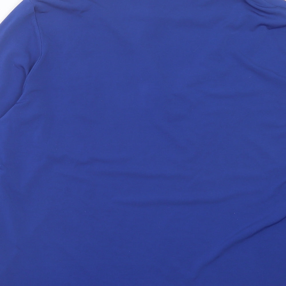 Avalon Womens Blue Polyester Basic T-Shirt Size 14 Halter