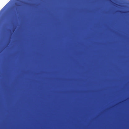 Avalon Womens Blue Polyester Basic T-Shirt Size 14 Halter