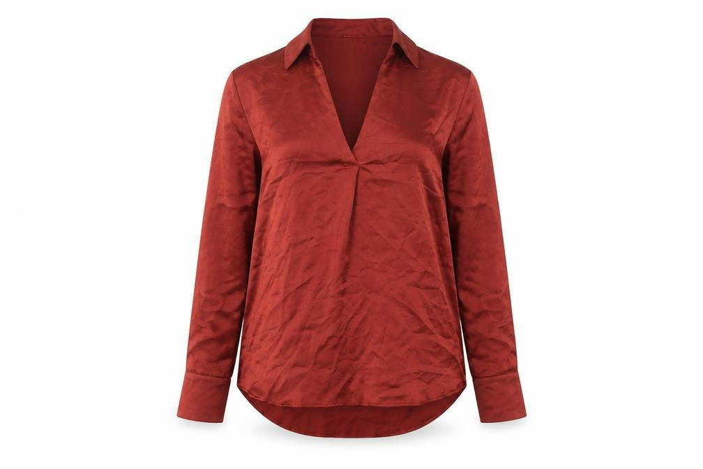 Womens UK Size 12 Peacocks Red Basic Blouse
