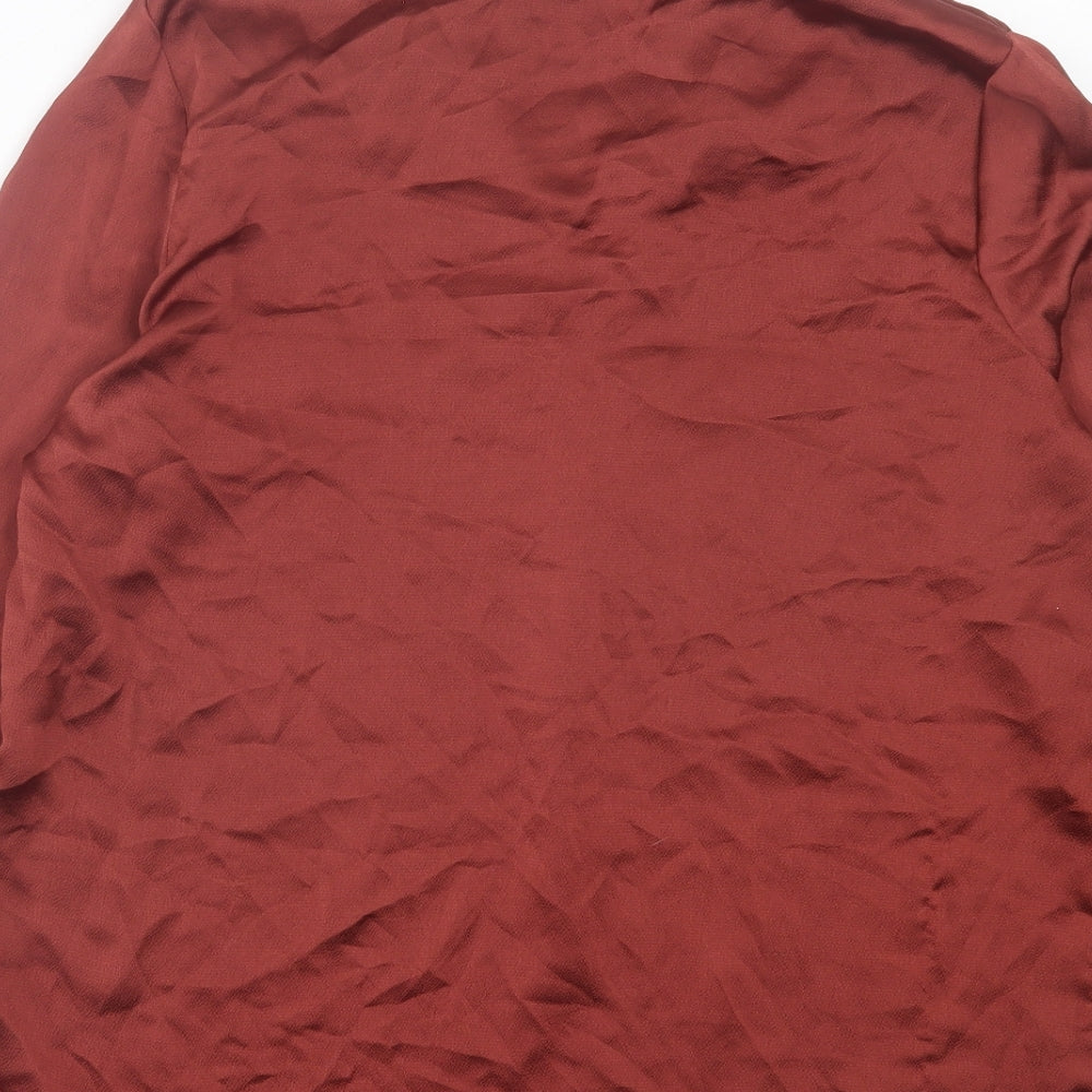 Womens UK Size 12 Peacocks Red Basic Blouse