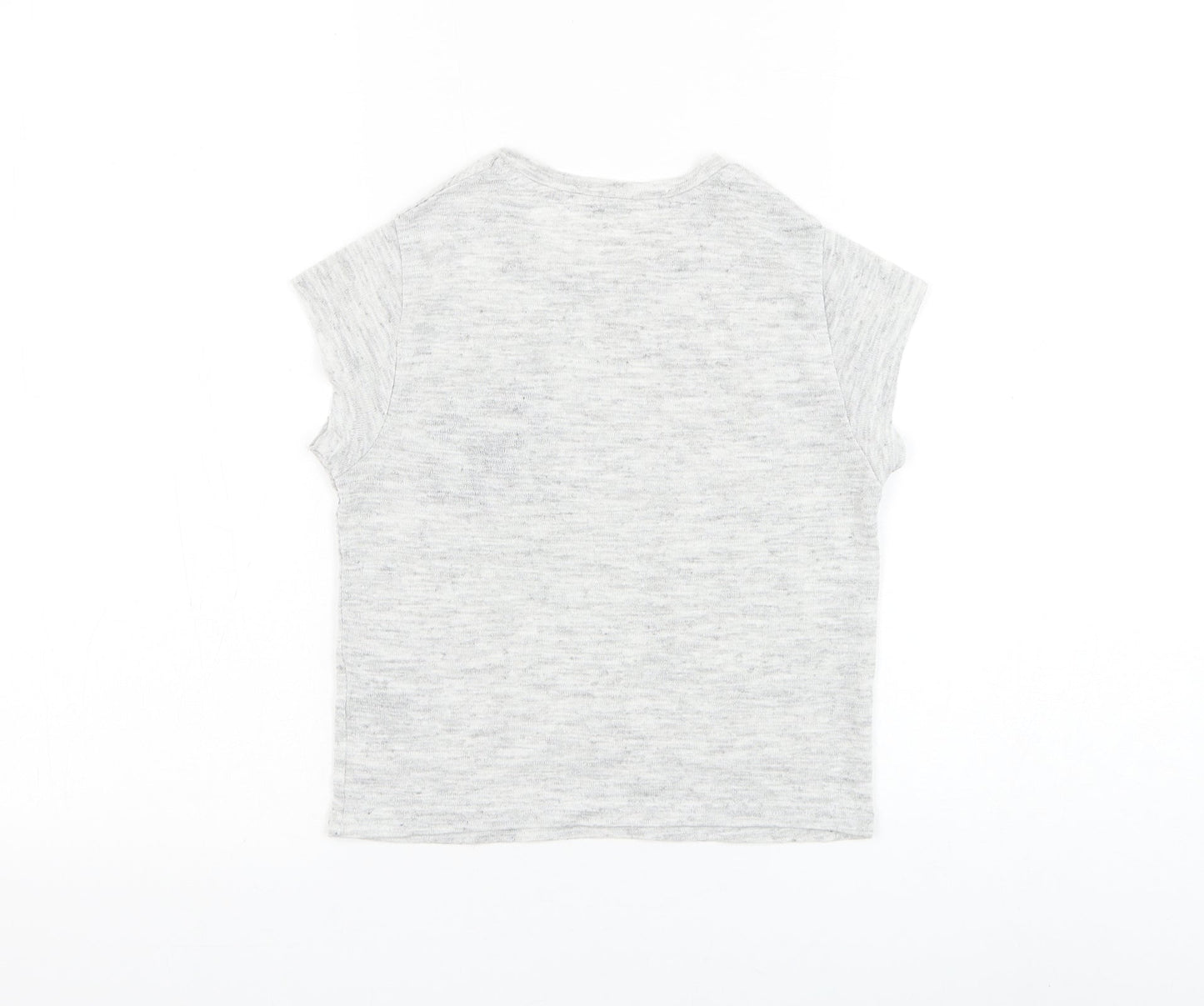 New Look Girls Grey Viscose Basic T-Shirt Size 10-11 Years Round Neck Pullover - Brooklyn New York