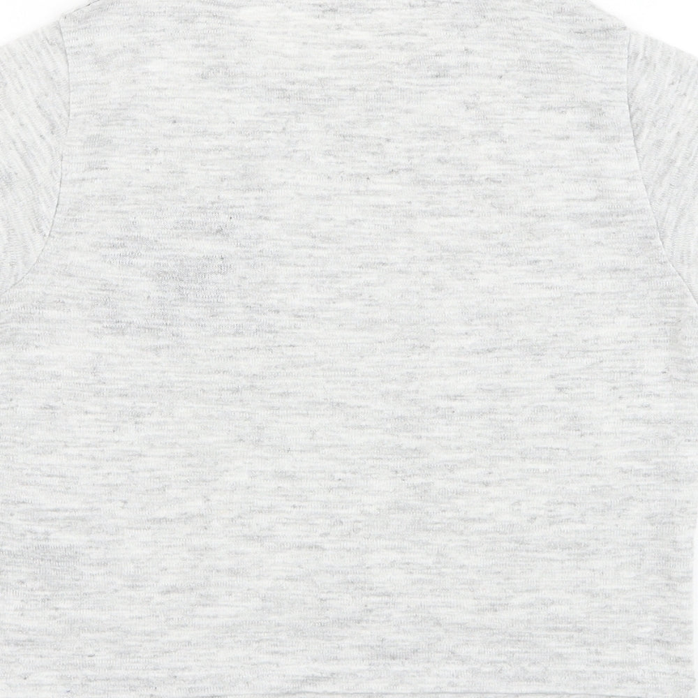 New Look Girls Grey Viscose Basic T-Shirt Size 10-11 Years Round Neck Pullover - Brooklyn New York