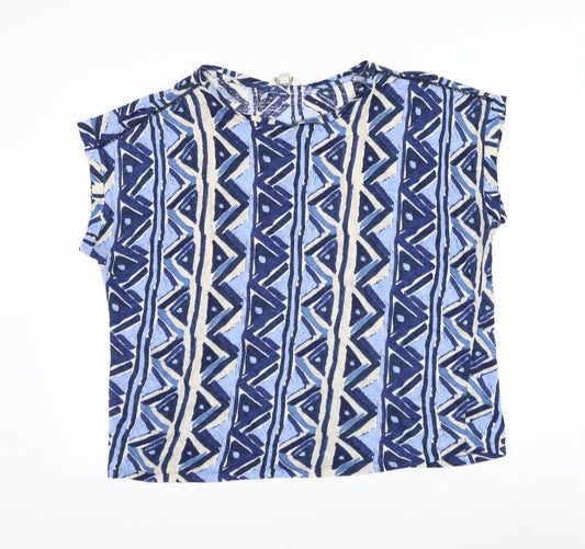 Womens UK Size M Monsoon Blue Basic T-Shirt