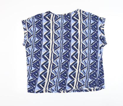 Womens UK Size M Monsoon Blue Basic T-Shirt