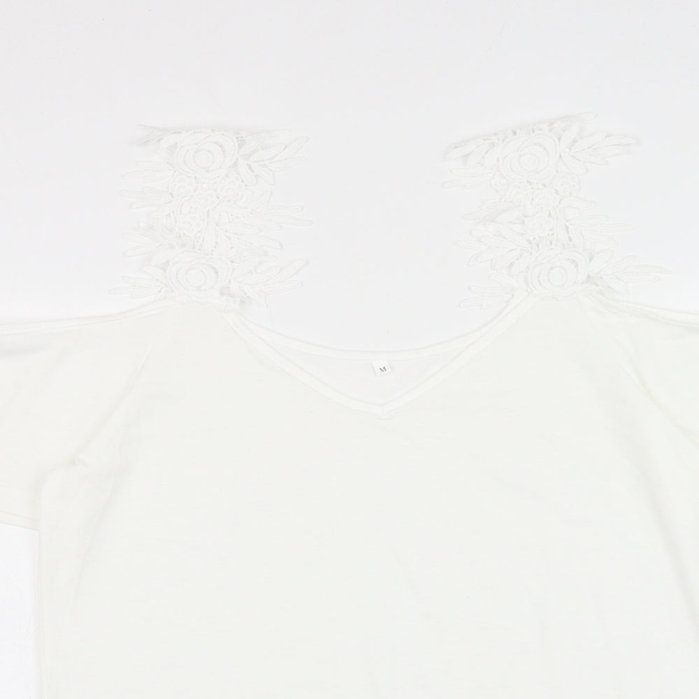 Womens UK Size M Preworn White Basic Blouse