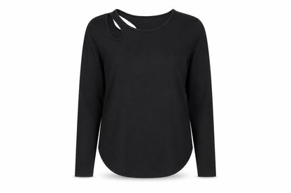 Womens UK Size M SheIn Black Basic Blouse