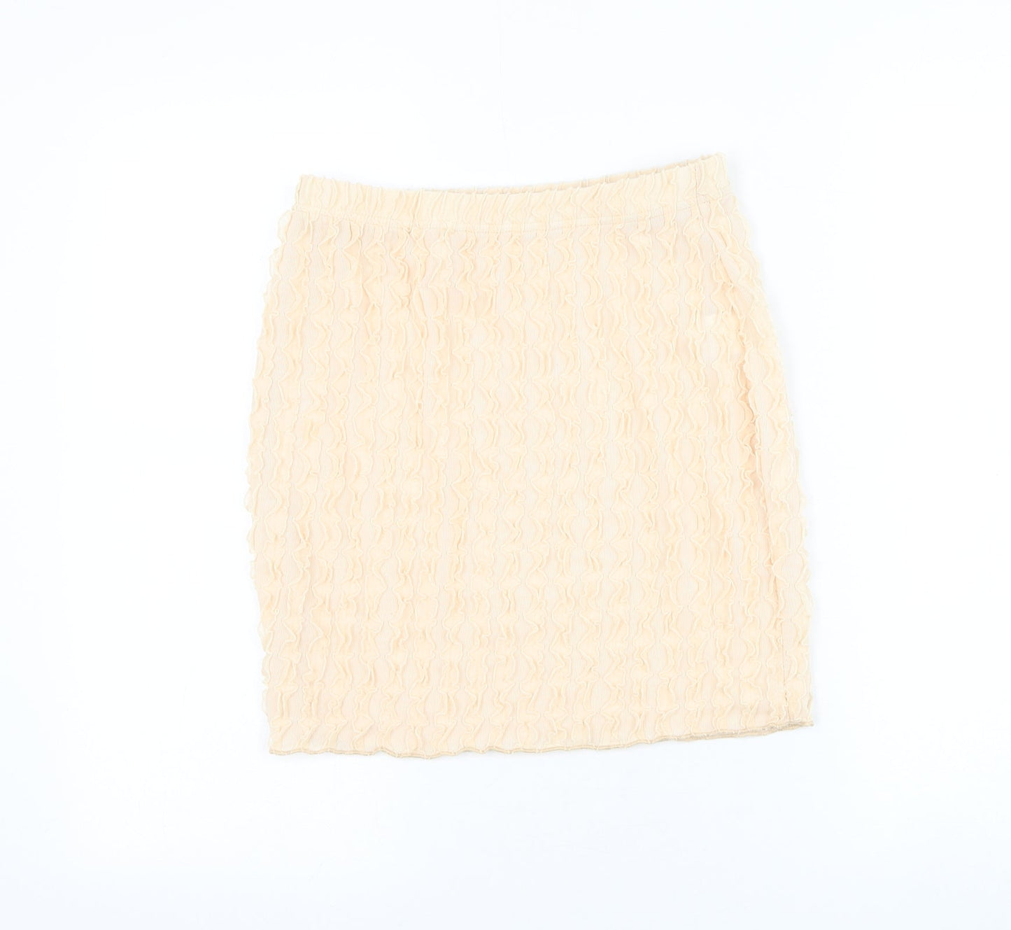 SheIn Womens Beige Polyester Straight & Pencil Skirt Size S