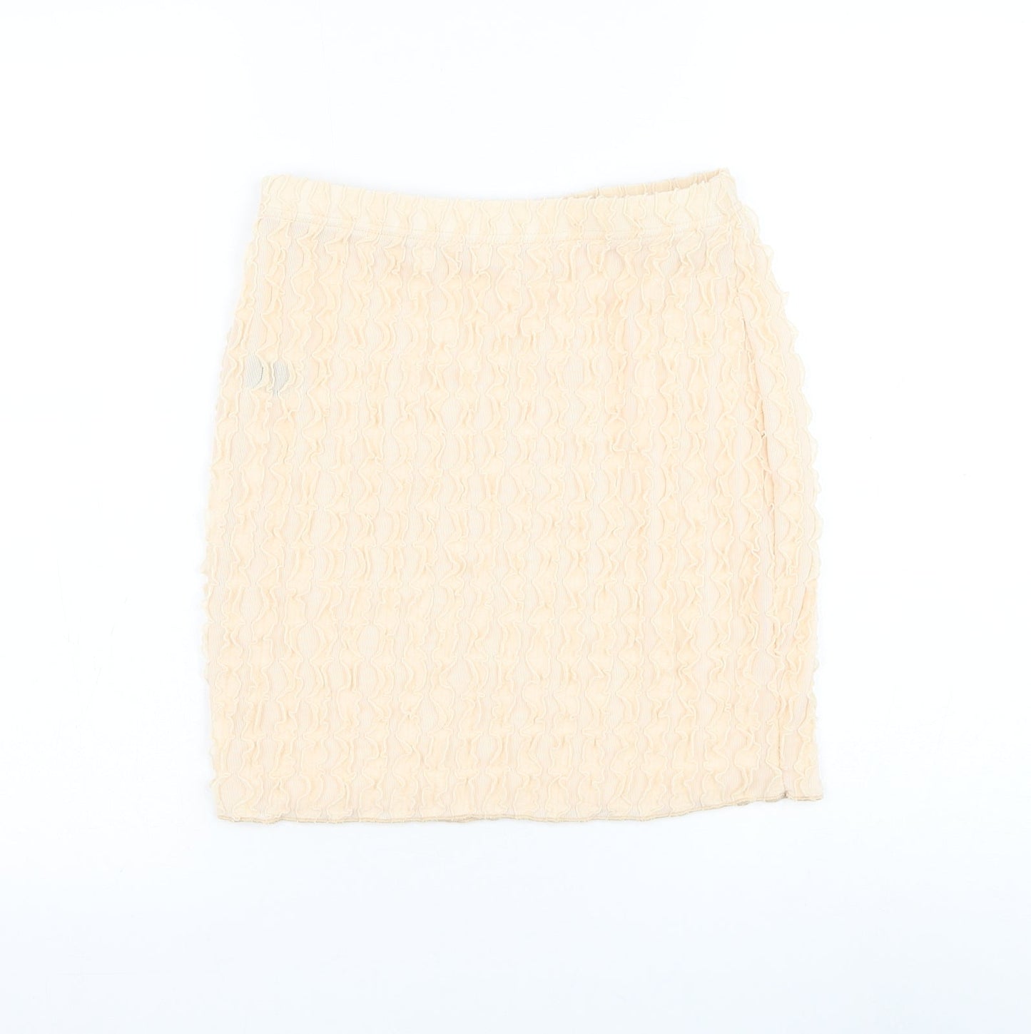 SheIn Womens Beige Polyester Straight & Pencil Skirt Size S